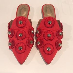 Red Aquazzura Sunflower Flats